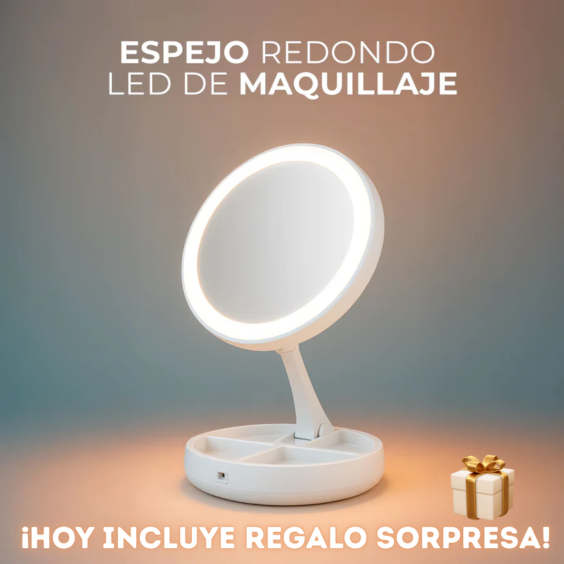 Espejo LED Organizador GLOWCASE® + (regalo sorpresa comprando hoy)