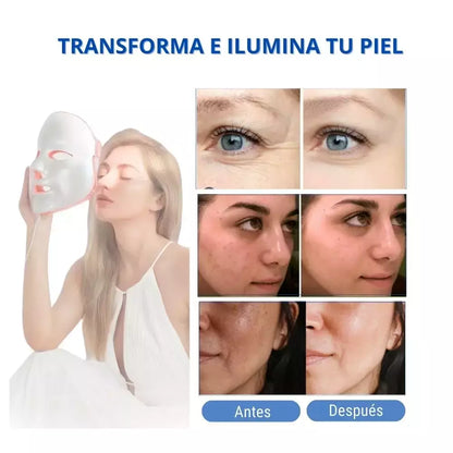 Máscara Rejuvenecedora 7 en 1 AuraMask™ con Fototerapia 🌟