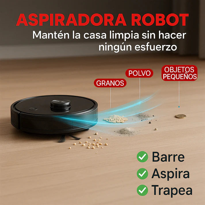 ROBOT INTELIGENTE 3 EN 1 ASPIRA/BARRE/HUMIDIFICA  Cleanme®