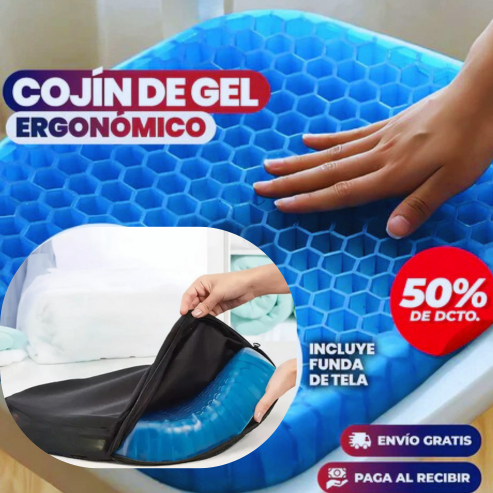 Cojín de Gel Ergonómico Gelaxis™ + Funda de Regalo