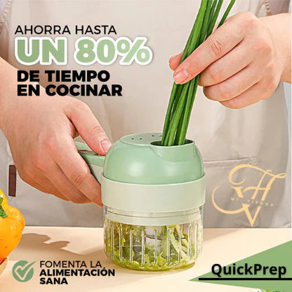 QuickPro® Eléctrico 4 en 1 ⚡ - Pica, Corta Y Tritura en Segundos🚀