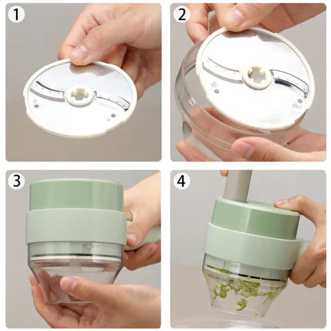 QuickPro® Eléctrico 4 en 1 ⚡ - Pica, Corta Y Tritura en Segundos🚀