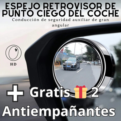 Espejo Anti Puntos Ciegos – Tecnología HD Sin Distorsión – Fácil Colocación (Pack x2)