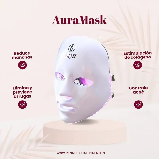 Máscara Rejuvenecedora 7 en 1 AuraMask™ con Fototerapia 🌟