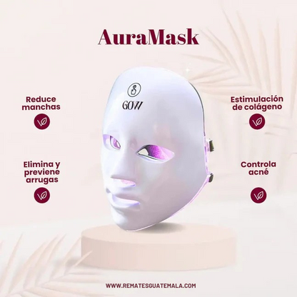 Máscara Rejuvenecedora 7 en 1 AuraMask™ con Fototerapia 🌟